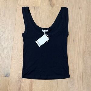 NWT Splendid Black Women’s Scoop Neck Classic Tank size M